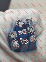 Customized Tibetan Eight Auspicious Treasures 8 Treasures Engraved Steel Seal Mold Auspicious Bracelet Gold and Silver Jewelry Gold Engraving Knife