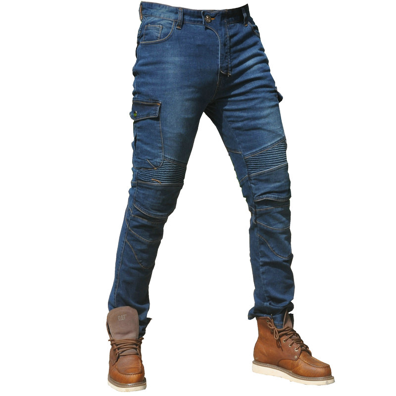 Mùa thu đông quần xe máy cưỡi quần jeans chống rơi xe máy du lịch đầu máy hiệp sĩ quần thiết bị quần đua bốn mùa nam găng tay lái xe máy
