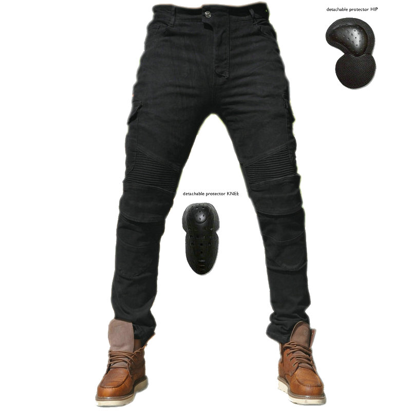Mùa thu đông quần xe máy cưỡi quần jeans chống rơi xe máy du lịch đầu máy hiệp sĩ quần thiết bị quần đua bốn mùa nam găng tay lái xe máy