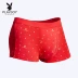 Playboy Men SpongeBob Tóm tắt Boxer Quần lót đỏ Quần lót nam năm mới Boxer đỏ