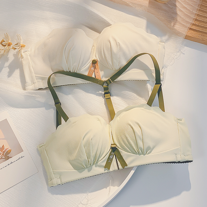 Underwear for women's thin section Summer small breasts gather without steel ring to collect auxiliary milk anti-sagging without shoulder strap without scar and beautiful back bra hood