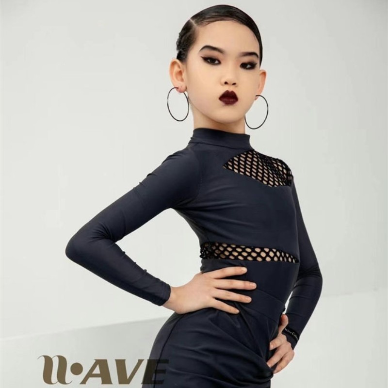 Not noon WAVE new internet red professional young children Latin dance wear high-end children suit to practice the spring and summer dancing clothes