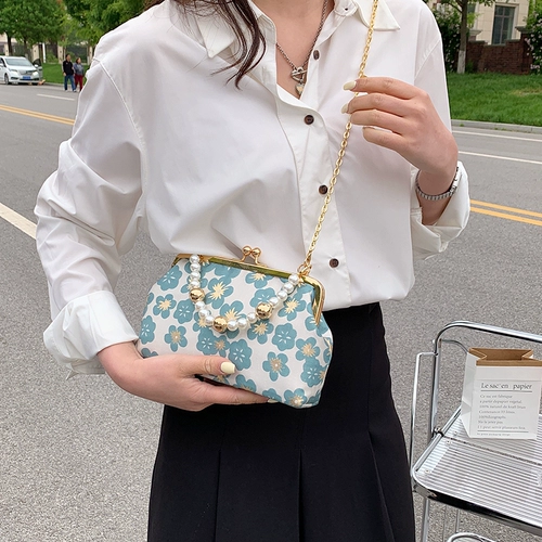 Универсальное ретро ципао, сумка для отдыха, ремешок для сумки из жемчуга, китайский стиль