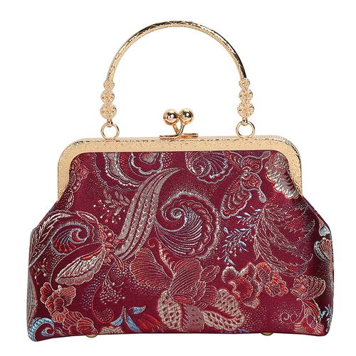 Ципао, барсетка, этническая классическая сумка, этнический стиль, с вышивкой