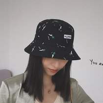 Cai Cai cartoon bifacial small head circumference fisherman hat Summer cute shade sun hat womens basin hat tide card small crowdcap