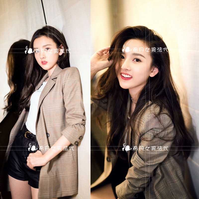 sandro asw Korean version suit jacket woman 2022 Spring autumn new loose retro plaid Inron Little Western suit