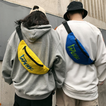 Mini-chest bag letter embroidered single shoulder inclined satchel dumplings Type of men Leisure Chap hip hop Hip Hop Sports Purse