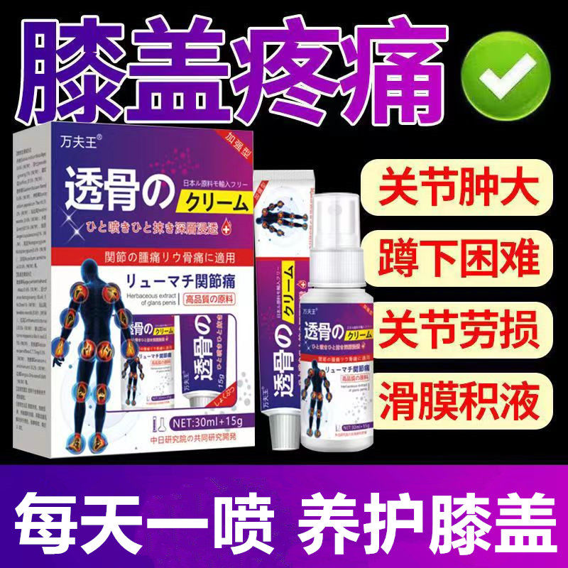 Special medicine for joint knee and leg pain injury artifact meniscus synovial effusion knee pad home therapy spray