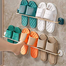 Slippers frame Bathroom Free of perforated wall-mounted toilet wall Toilet Shoes Drain shelves Shelve Shelve Shelve Shelve
