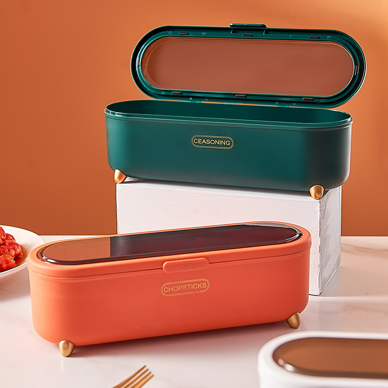Clothing Chopsticks containing box Home 2021 New kitchen Home Light Luxurious Wind Drain with lid Dust Dust Spoon Cutlery Box