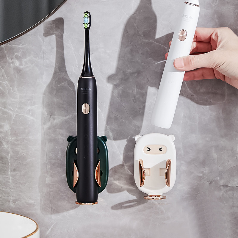 Electric toothbrush frame base wall mounted type punch-free gravity induction receives light luxury toothbrush hanging frame