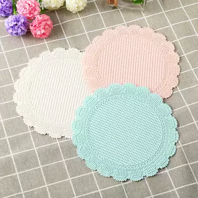 6-piece bowl mat Pot mat Round heat insulation mat Plate mat Kitchen table mat Anti-scalding heat-resistant household placemat Waterproof