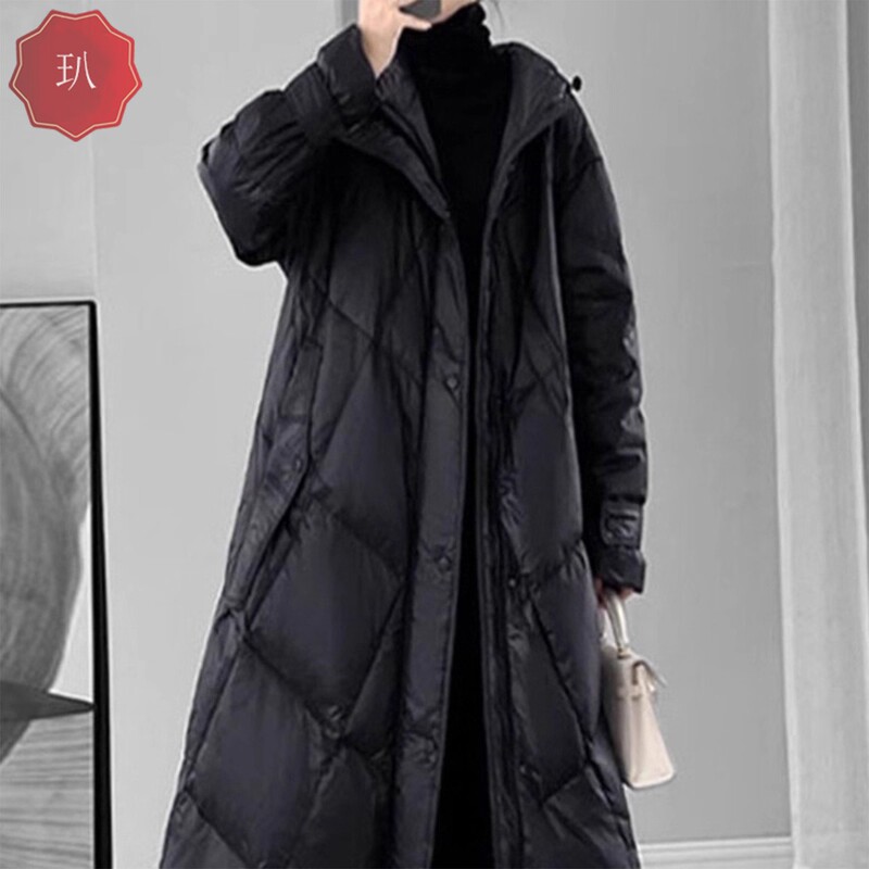 2025 Winter Mid-Length Trendy Brand down Jacket for Women, Loose Fit Versatile Puffer Jacket, Thick Warm Cotton Coat, Casual Cotton Clothing
