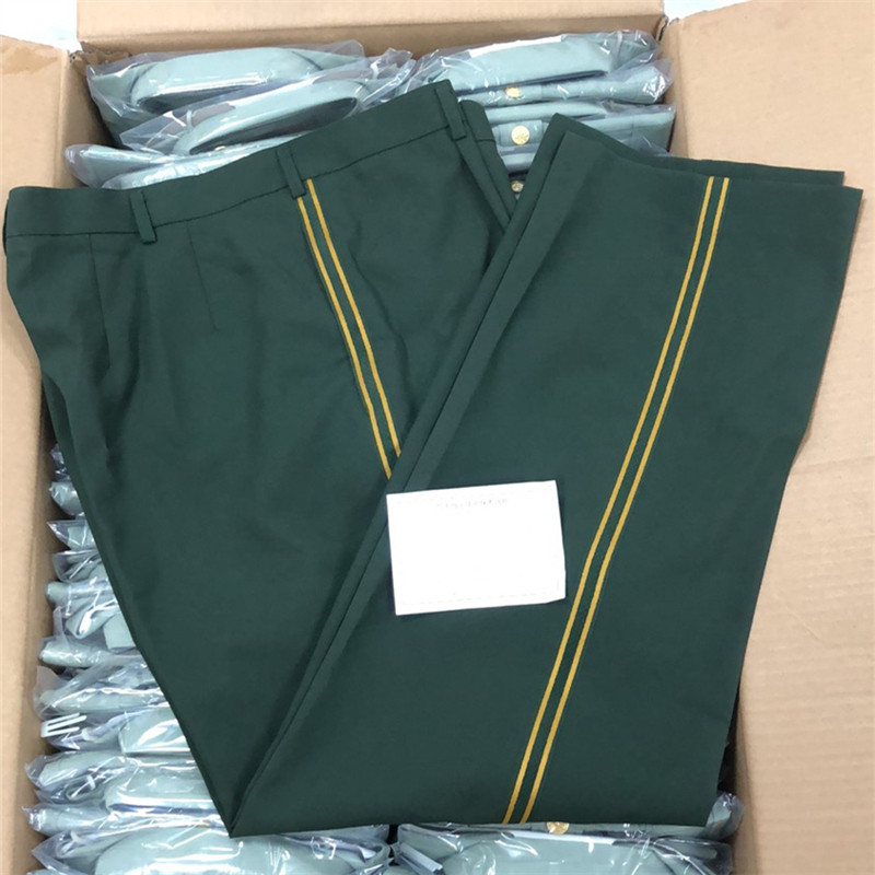 Olive green summer pants with yellowy side men's pants summer cool and breathable polyester summer pants anti-creamy summer pants casual