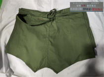 Old-fashioned 81 big pants Green cloth pants Old-fashioned flat-angle panties green cotton cloth pants  