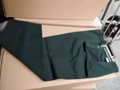 Pine branches green winter pants fur serge pants loose version thick dark green winter pants no fart pocket winter pants