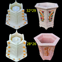 New bottom grouting cement flower pot for hexagonal orchids made thickening plastic mold