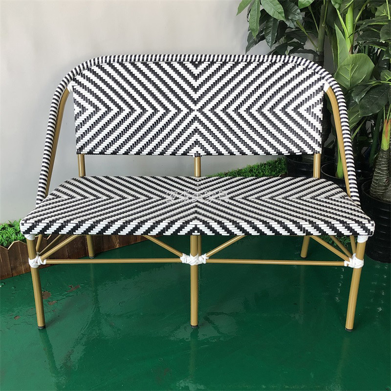 Style Fujines Sofa Music Dining Bar folk Balcony Rattan Chairs Duo café Café Casual Outdoor Benches K142