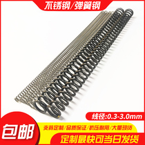 1 6-1 8 spring pressure spring large full powerful small hardware compression pressure 300 long stainless steel soft mechanical bomb yellow steel