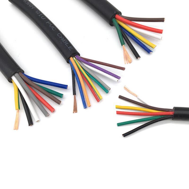 RVV8 core national standard pure copper cable line 8 * 0 3 8 * 0 5 75 8 * 0 jacket power cord signal control line