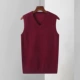 Vest nam mùa đông áo len vest cộng với nhung dày phiên bản Hàn Quốc của áo cổ chữ V ấm áp cotton không tay