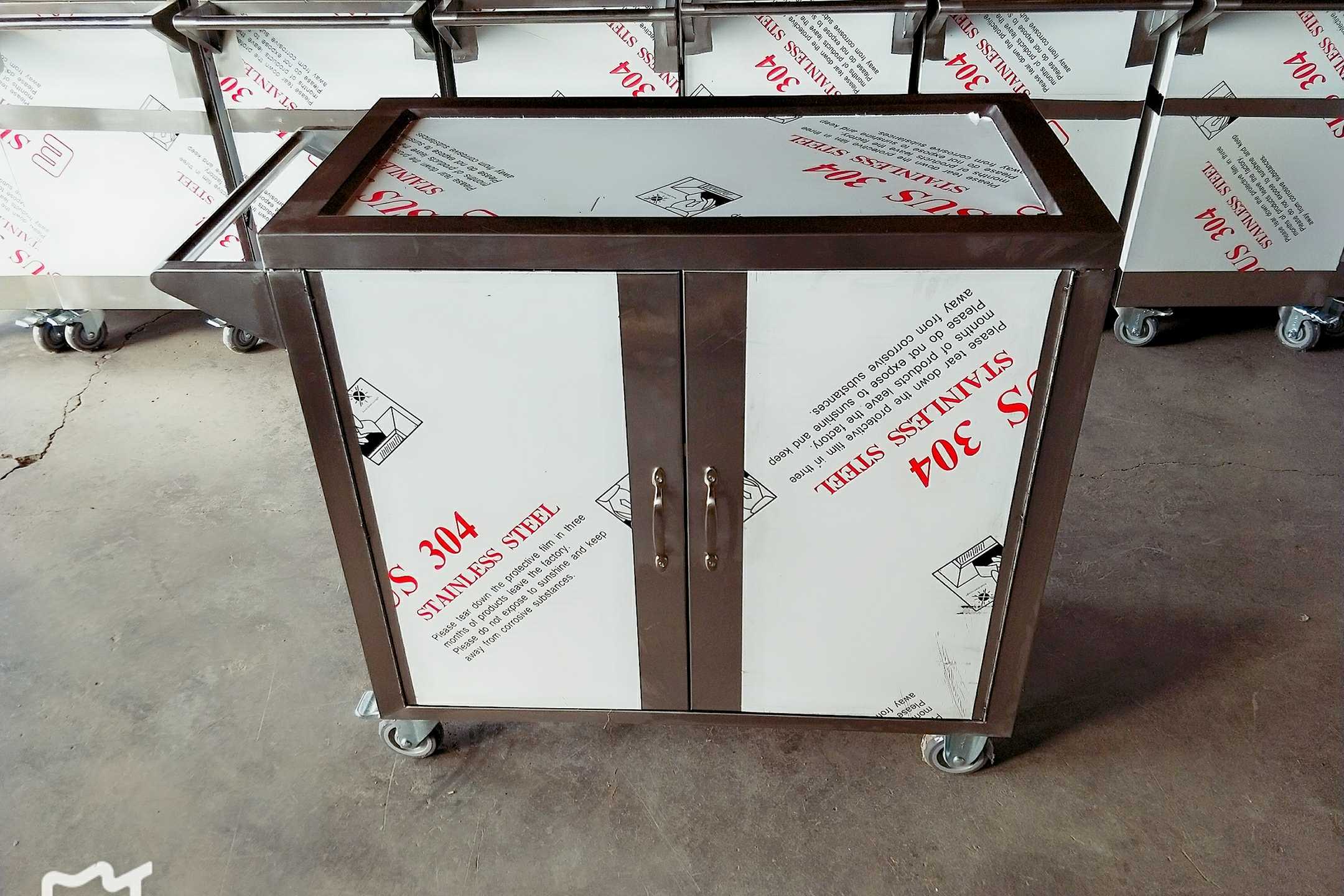 Three-layer tool car auto repair maintenance trolley cabinet small multi-function parts hardware mobile repair box shelf layer