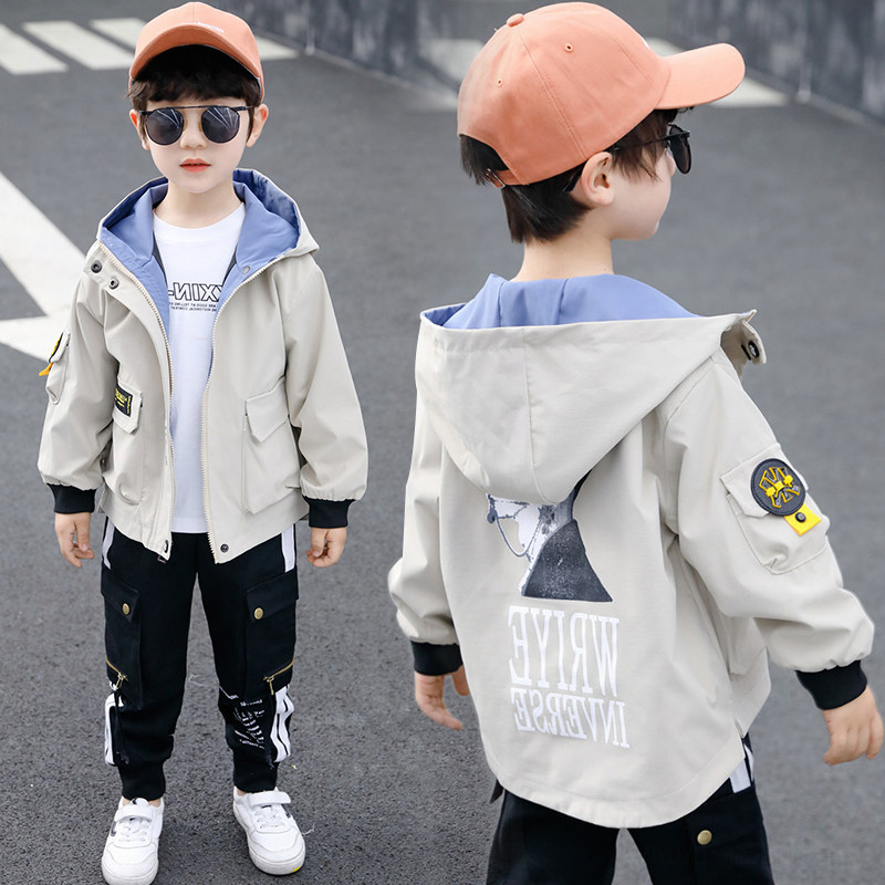 South Korean boy's spring and autumn clothing jacket 2022 new children's clothes CUHK Scout clothes Korean version Boy Yanpie Necklace Blouse