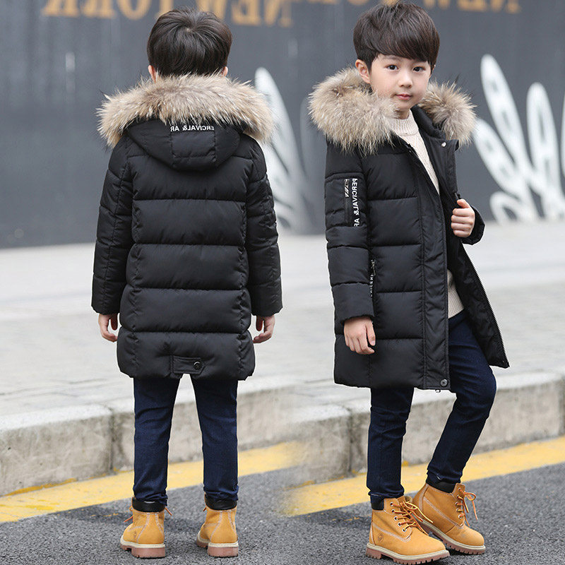 South Korean boy clothes boy cotton clothes thickened 2021 new children's mid-year children's cotton padded jacket Korean version down cotton clothing tide