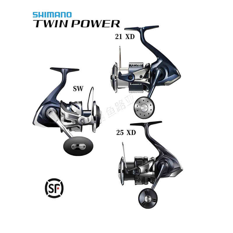 Shimano 25.21Twinpower Xd Sw Spinning Reel for Lure Fishing, Sea Fishing, and Long-Distance Casting