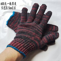 New labor protection gloves Wear-resistant thickened cotton yarn protection non-slip labor cotton thread white gloves cotton gloves labor protection canvas