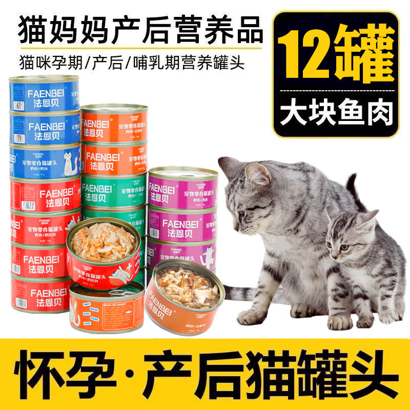 Cat Mother Postpartum Canned Lactation Cat Confinement Meal Female Cat Milk Nutrition Pregnancy Cat Food Pregnant Cat Food