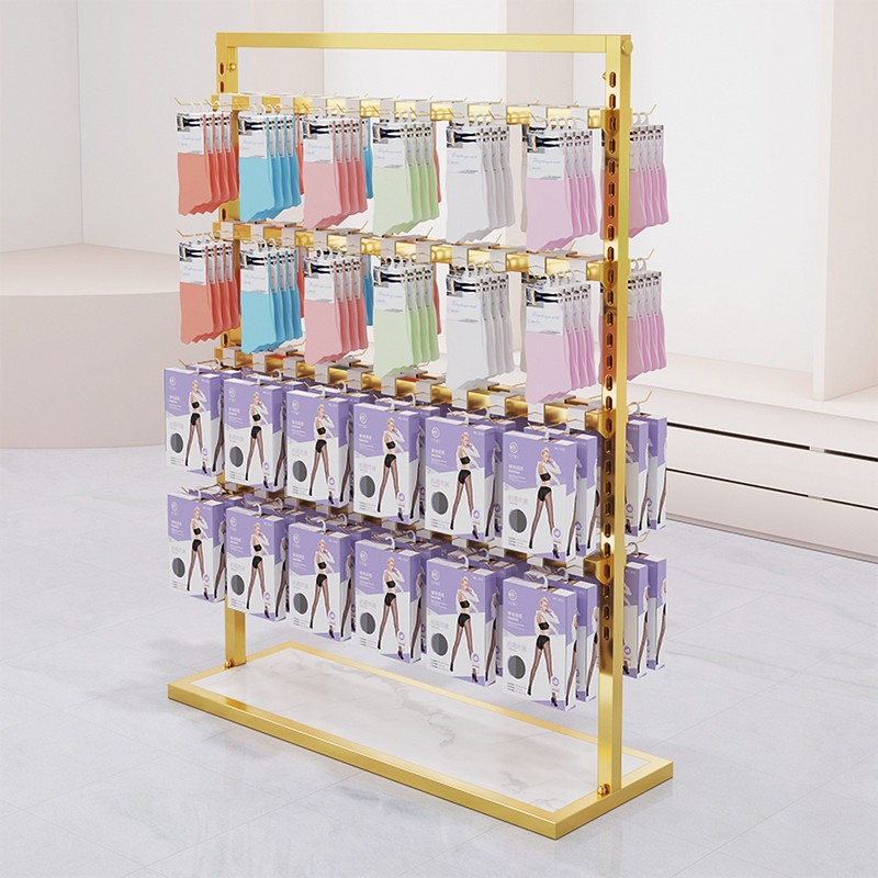 Adjustable Double-Sided Sock Display Rack, Pantyhose and Underwear Box Display Stand, Mobile Phone Case and Accessory Store Island Shelf Adjustable Double-Sided Sock Display Rack, Pantyhose and Underwear Box Display Stand, Mobile Phone Case and Accessory Store Island Shelf