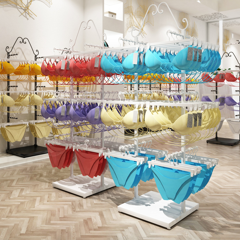 Multi-layer bra underwear underwear display shelf fall art non-slip wall bra shorts double-sided Nakajima shelf