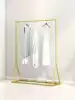Clothing store display stand Floor-standing wrought iron gold men and women dedicated wall hanging clothes rack bag display rack