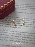 Импортные гипоаллергенные серьги из жемчуга, США, 14 карат, простой и элегантный дизайн