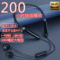 Wireless Bluetooth headphone neck-hanging neck-style large electric power extra-long standby sequel game sports running can card headphones