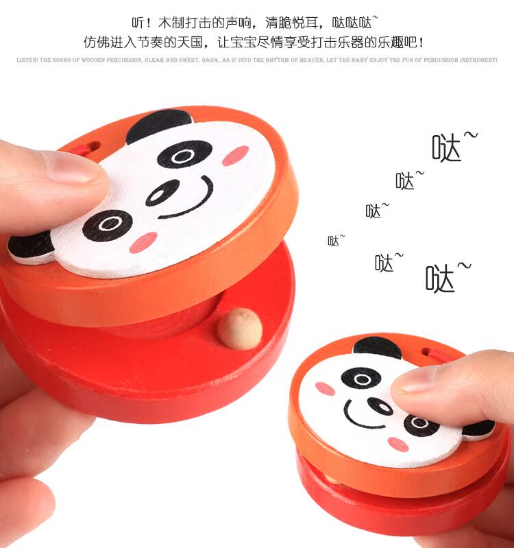 Bé phim hoạt hình động vật trẻ em bằng gỗ màu nhận thức âm nhạc Orff nhạc cụ đồ chơi giáo dục shop đồ chơi