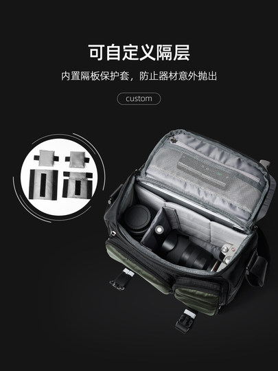 Bolso de hombro tipo bandolera Digital para cámara SLR, bolsa con micro forro individual, bolsa protectora de almacenamiento para lentes, mochila para hombre