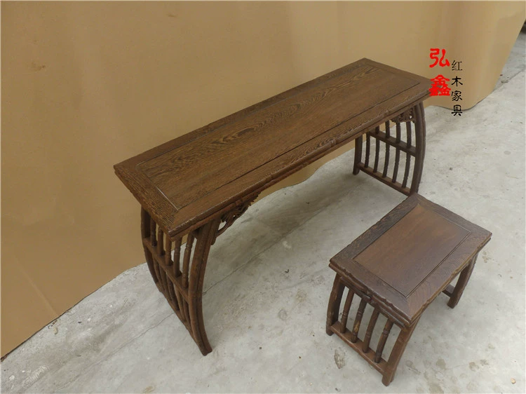 Mahogany đồ nội thất xylophone Đài Loan bàn tre đàn piano bảng lớp đích thực cổ Trung Quốc cánh gà bàn học có giá sách