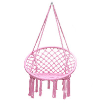 ins Net red tassel hanging chair cotton rope bed and breakfast swing Living room balcony Leisure indoor chair hanging basket chair Childrens cradle