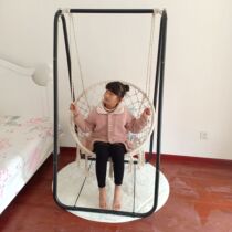 Indoor cradle hanging chair Net red tassel household cotton rope hanging basket Adult children rocking chair bed and breakfast balcony swing