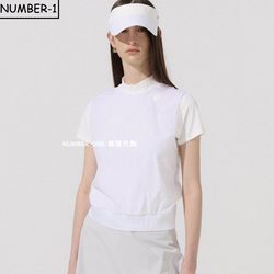 아넬 골프 유니폼 구매 25 년의 여름의 여름 단색 편안하고 피부 친화적 인 다용도 스포츠 반팔 탑