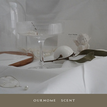  O:ur home Japanese hand-blown crystal glass high-legged dessert cup candle tray ins Birthday gift