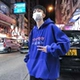 Hồng Kông áo len trùm đầu nam mùa thu và mùa đông mới in vui hoodie đẹp