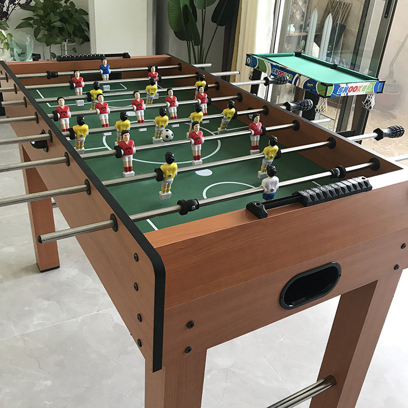 Wooden double table soccer table tour large 8 par indoor play table children adult parent-child interactive football machine
