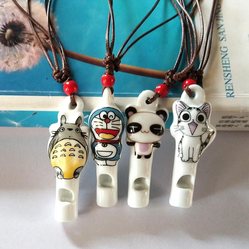 New Small Panda Brief China Wind Kaitong People's Whistle Necklace Pendant Sweater Necklace Adorable Children Gift