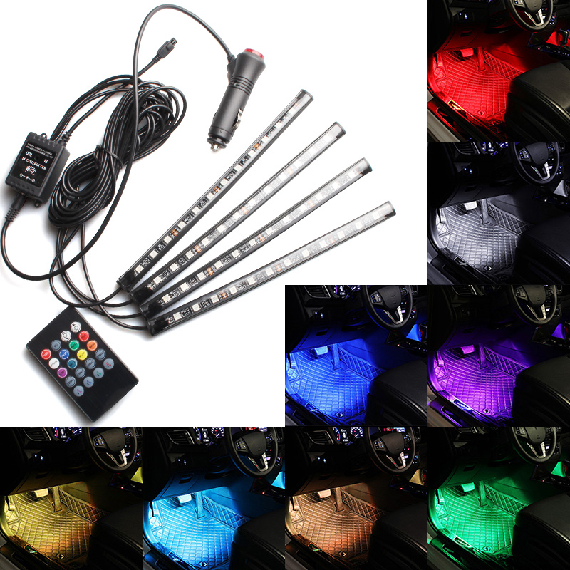 Inside Car Atmosphere Light Retrofit Car Usb Seven Colorful Pop-sole Atmosphere Decorated Led Musical Rhythm Lights Free-Taobao