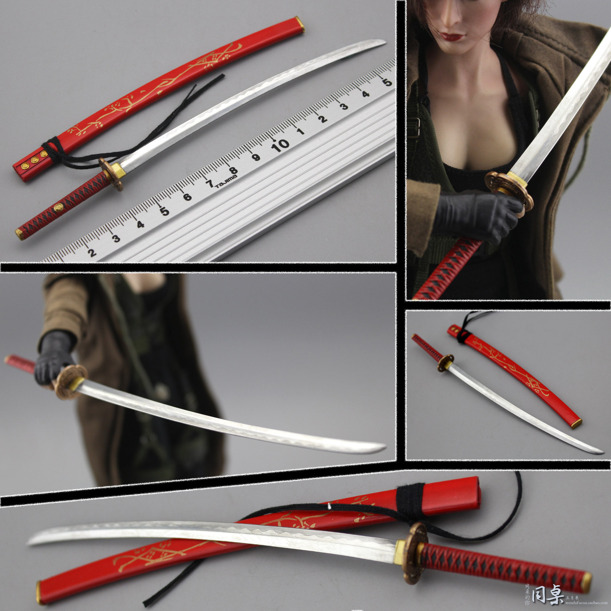 刀b模型巴御前长刀1 6兵人配件ob太娃娃武士鬼丸国纲天下五剑