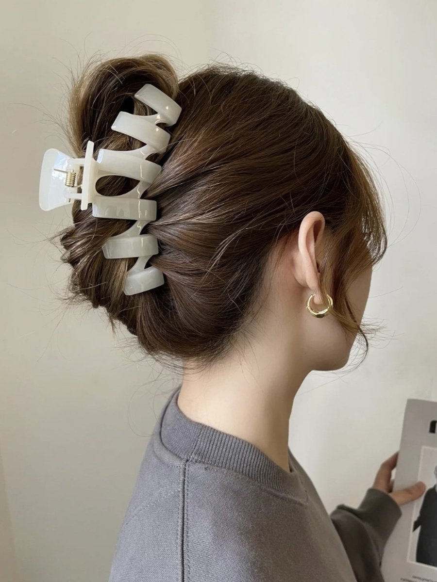 Extra große Jelly Texture Starkes Bad Vielseitige Haarvolumen Greifklammer Weibliche Hinterkopfplatte Haarnadel_voghion.com