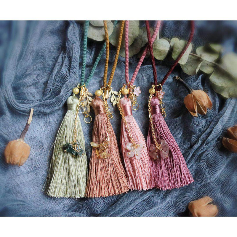 Hand Bow Ball Accessories National Wind Series Natural Gravel Flow Su Hanging Rope Car Pendant Flow SuDIY Handmade Ornament